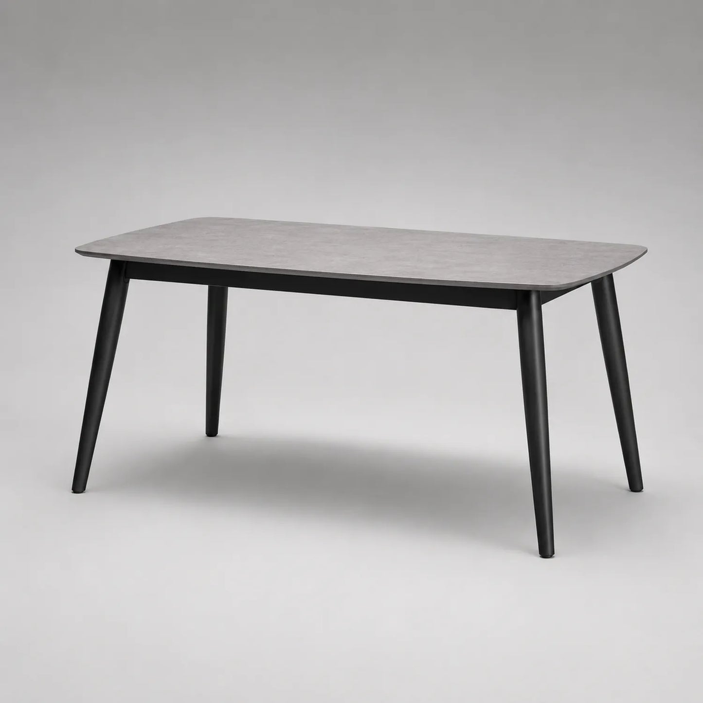 Esstisch Rechteckig 150x90 cm MDF/Buche Grau/Schwarz
