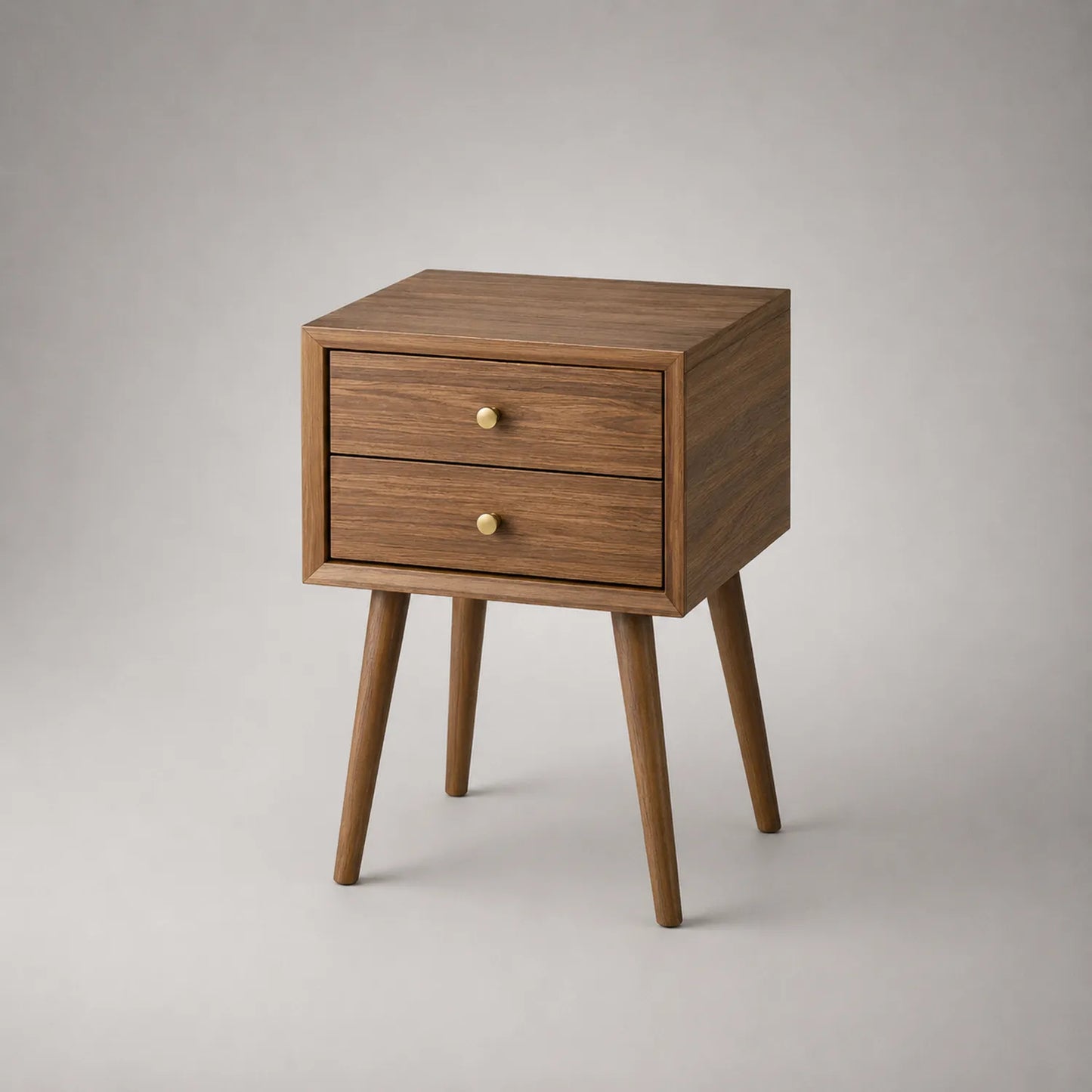 Holz Nachttisch mit 2 Schubladen