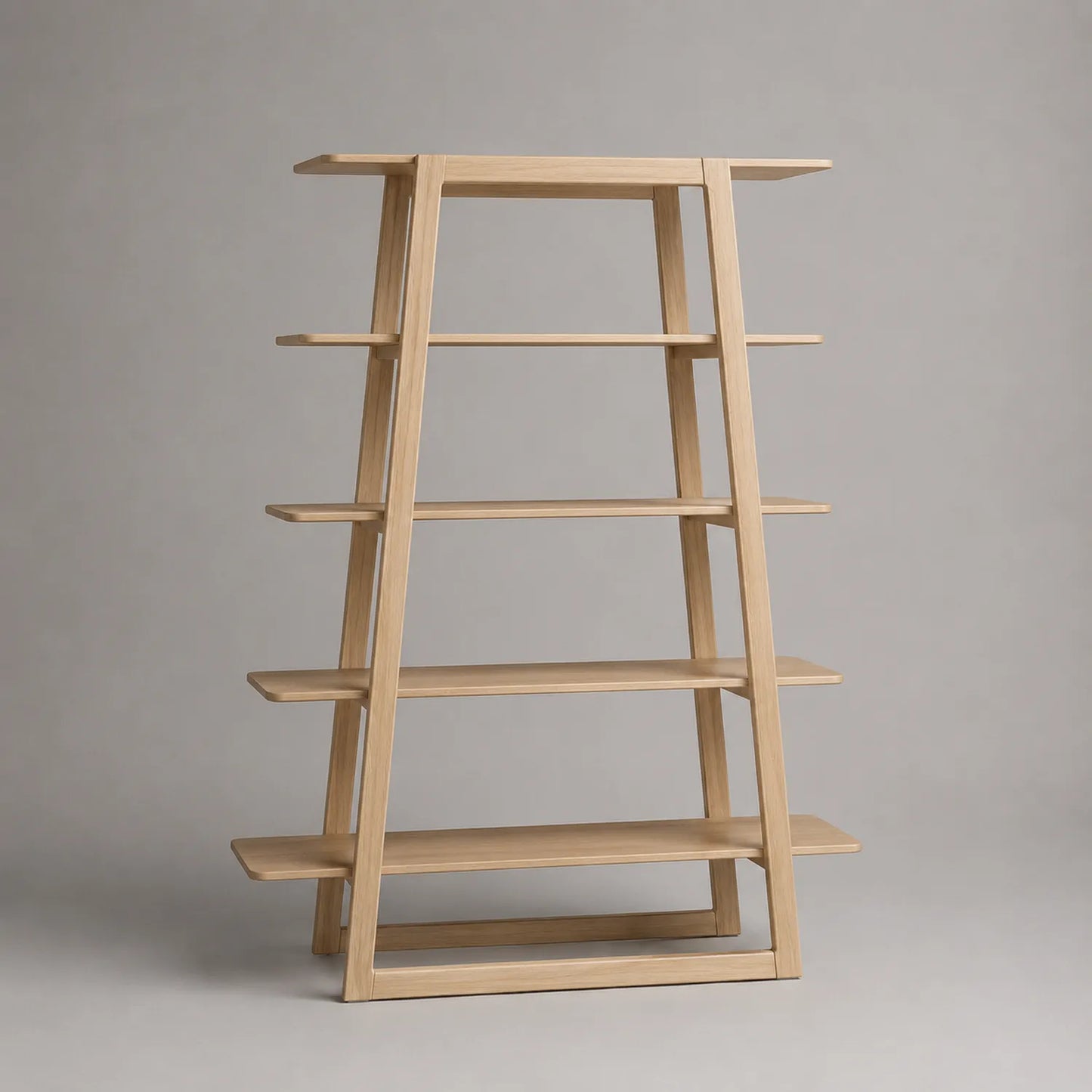 Holzregal mit 5 Ebenen aus Eichenholz, 180 cm