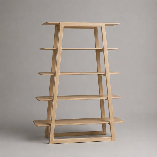 Holzregal mit 5 Ebenen aus Eichenholz, 180 cm