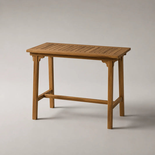 Rechteckiger Teak-Tisch 120x40x75cm