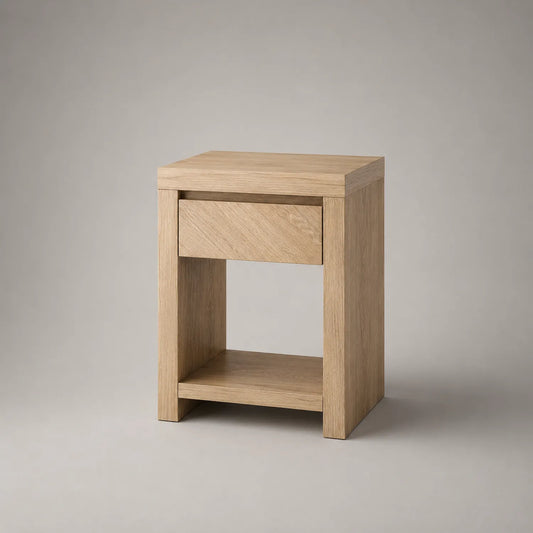 Nachttisch aus Eichenholz mit Schublade 50x40x35 cm