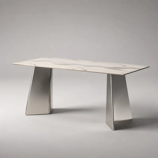 Esstisch mit Keramikplatte und Edelstahlbeinen 200x90x75cm